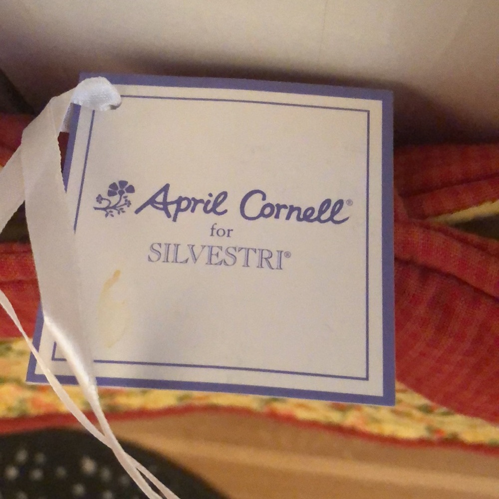 April Cornell for Silversti large yellow floral quilted fabric tote bag EUC - Picture 6 of 10